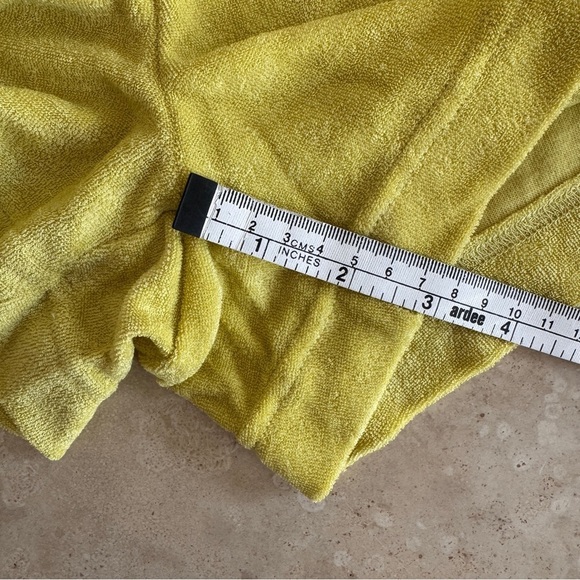 Andie Swim Yellow Short Sleeve Collar Button Up Shorts Romper Womens Size S - Picture 12 of 16